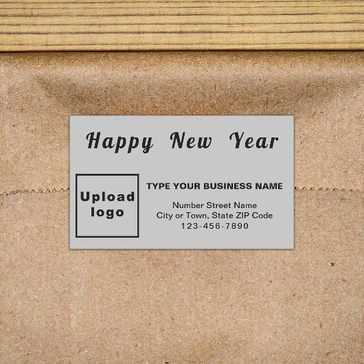 Business New Year Grey Rectangle Sticker