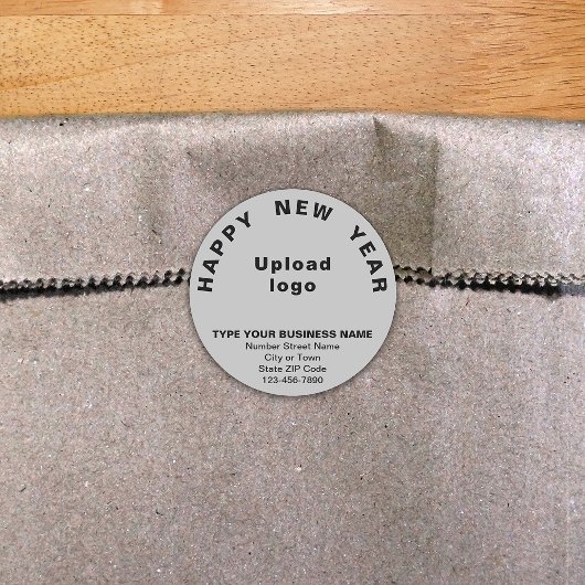 Business New Year Grey Round Sticker