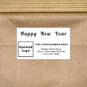Business New Year White Rectangle Sticker