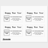 Business New Year White Rectangle Sticker (Vel)
