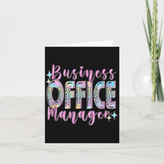 Business Office Manager Funny Front Teamwork Regio Kaart (Voorkant)