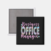 Business Office Manager Funny Front Teamwork Regio Magneet (Voorkant / Achterkant)