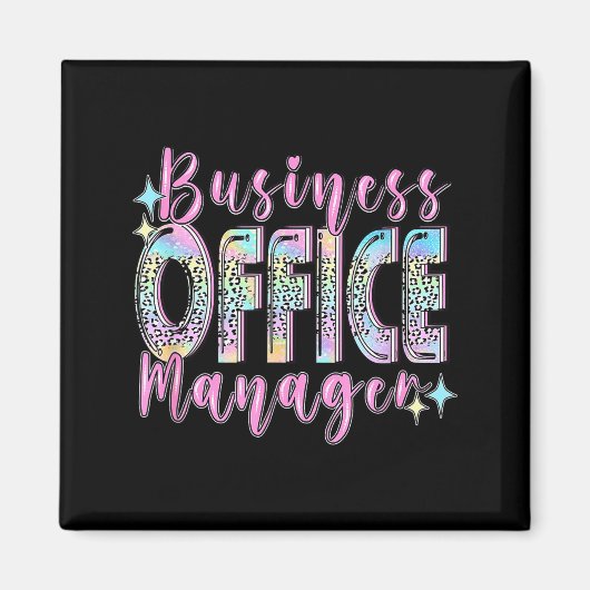 Business Office Manager Funny Front Teamwork Regio Magneet (Voorkant)