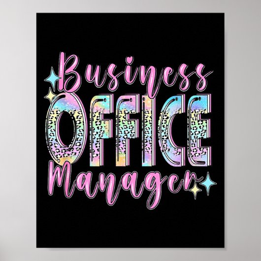 Business Office Manager Funny Front Teamwork Regio Poster (Voorkant)