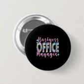 Business Office Manager Funny Front Teamwork Regio Ronde Button 5,7 Cm (Voorkant /achterkant)
