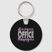 Business Office Manager Funny Front Teamwork Regio Sleutelhanger (Voorkant)