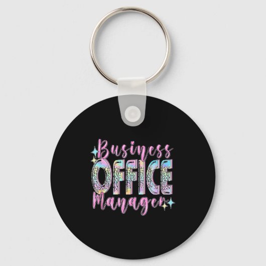 Business Office Manager Funny Front Teamwork Regio Sleutelhanger (Voorkant)