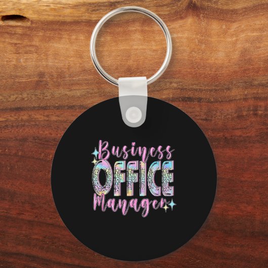 Business Office Manager Funny Front Teamwork Regio Sleutelhanger (Voorkant)