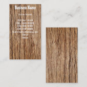 Business on Teak Wood Visitekaartje (Voorkant / Achterkant)