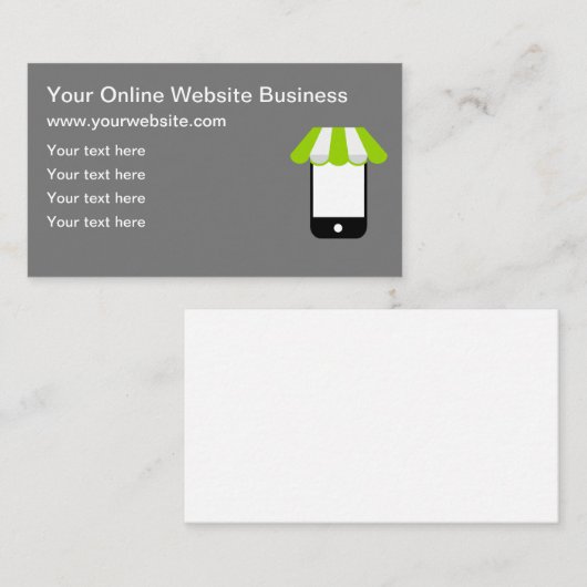 Business Online Shoping Website Visitekaartje (Voorkant / Achterkant)