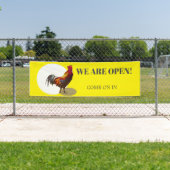 Business Open Fun Chicken Rooster Spandoek (Insitu)