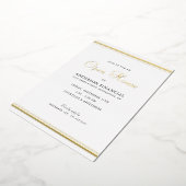 Business Open House Classic Gold Folie Uitnodiging (Gedraaid)
