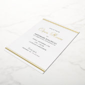 Business Open House Classic Professional Goud Folie Uitnodiging (Gedraaid)