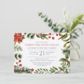 Business Open House Kerstfeestdag Kaart (Staand voorkant)