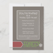 Business Open House - Retro Kantoor Holiday Kaart (Voorkant)