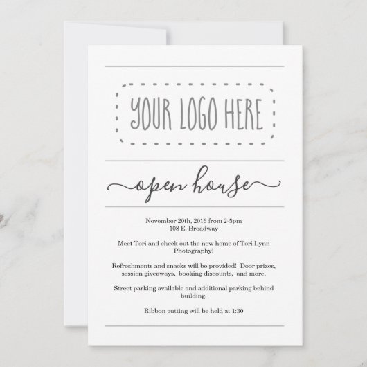 Business Open Huis uitnodiging | Gewoon goed (Voorkant)