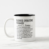 Business operations manager tweekleurige koffiemok (Links)