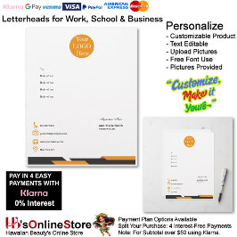 Business Orange Black Logo Company Name Signature Briefhoofd