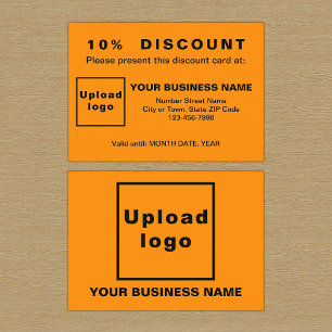 Business Oranje Discount Kaart Kortingskaartje