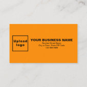 Business Oranje Flat Loyalty Kaart (Achterkant)