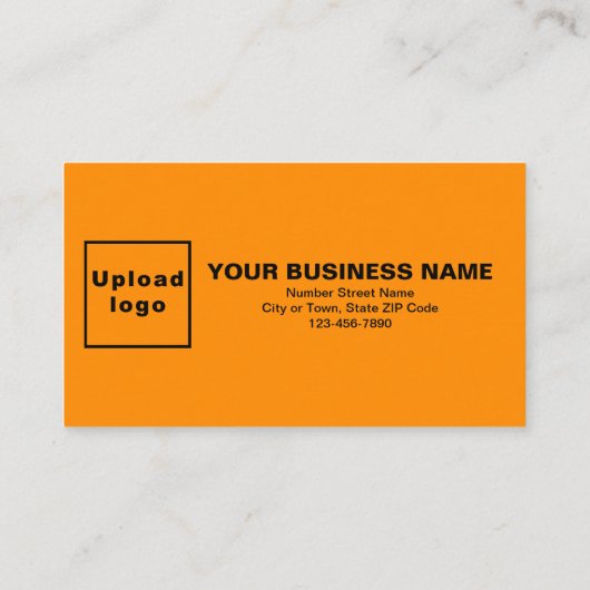 Business Oranje Flat Loyalty Kaart (Achterkant)