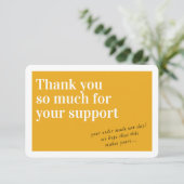 BUSINESS ORDER INSERT CHic bedankt amber geel (Staand voorkant)