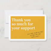 BUSINESS ORDER INSERT CHic bedankt amber geel (Voorkant)