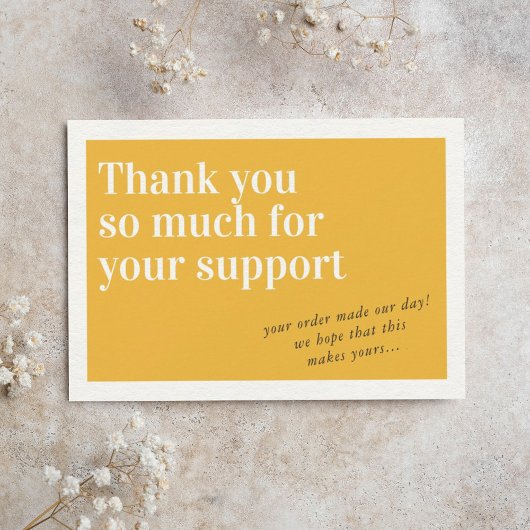 BUSINESS ORDER INSERT CHic bedankt amber geel