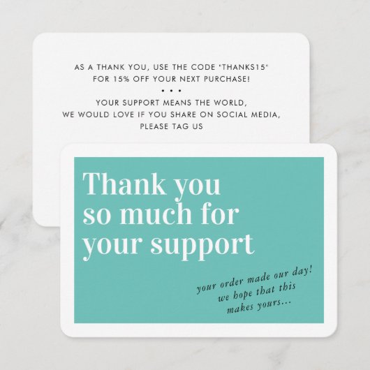 BUSINESS ORDER INSERT CHic bedankt dat je groen be (Voorkant / Achterkant)