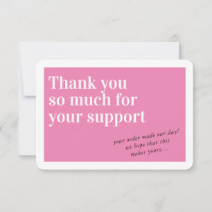 BUSINESS ORDER INSERT CHic bedankt roze