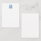 Business Organization Logo Flat Note Kaart White Notitiekaartje (Voorkant / Achterkant)