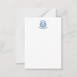 Business Organization Logo Flat Note Kaart White Notitiekaartje