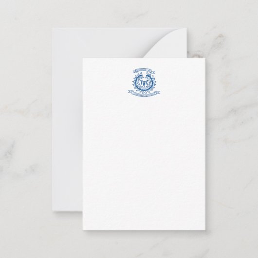 Business Organization Logo Flat Note Kaart White Notitiekaartje (Voorkant)