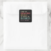 Business Owner Manager Ondernemer Boss CEO Vierkante Sticker (Tas)