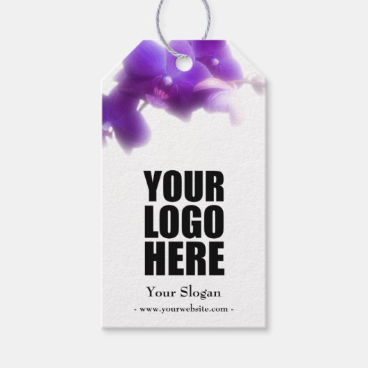 Business Paars Orchid Floral Cadeaulabel (Voorkant)