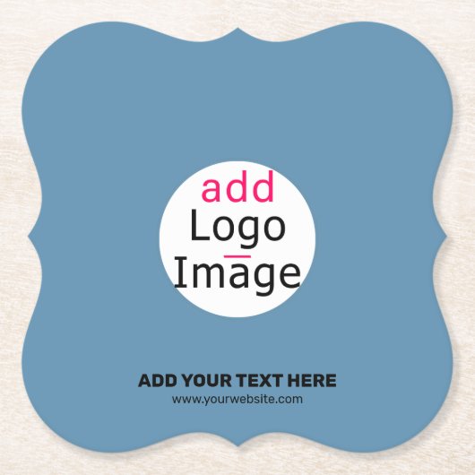 Business Party Promo  Dusty Blue Kartonnen Onderzetters (Voorkant)