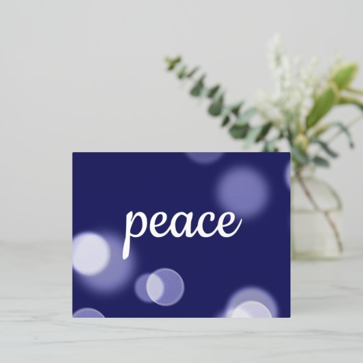 Business Peace Blue Folie Feestdagen Briefkaart (Staand Voorkant)