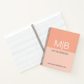 Business Peach Monogram Notitieboek (Binnen)