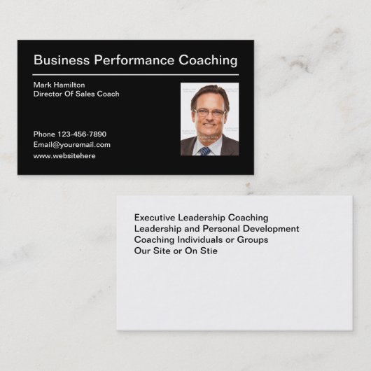 Business Performance Coach Visitekaartje (Voorkant / Achterkant)