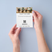 Business Photo Banner QR Code Social Media Flyer (Hand)