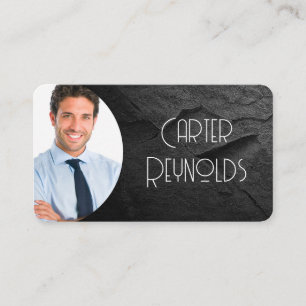 Business Photo Card Black Visitekaartje
