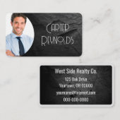 Business Photo Card Black Visitekaartje (Voorkant / Achterkant)
