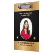 Business Photo Gold Black Elegant Personalize Klembord (Links)