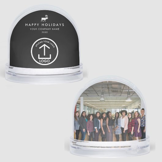 Business Photo Logo Christmas Reindeer Custom Gift Sneeuwbol