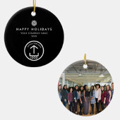 Business Photo Logo Christmas Snowflake Gift Keramisch Ornament