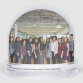 Business Photo Logo & Christmas Tree Message Gift Sneeuwbol (Achterkant)