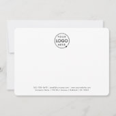 Business Photo Professional Logo White minimalist Notitiekaartje (Voorkant)