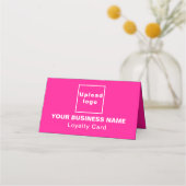 Business Pink Folded Loyalty Kaart (Voorkant)