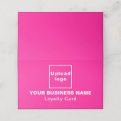 Business Pink Folded Loyalty Kaart (Buitenkant ongevouwen)
