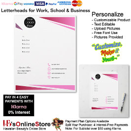 Business Pink Logo Company Name Signature Briefhoofd